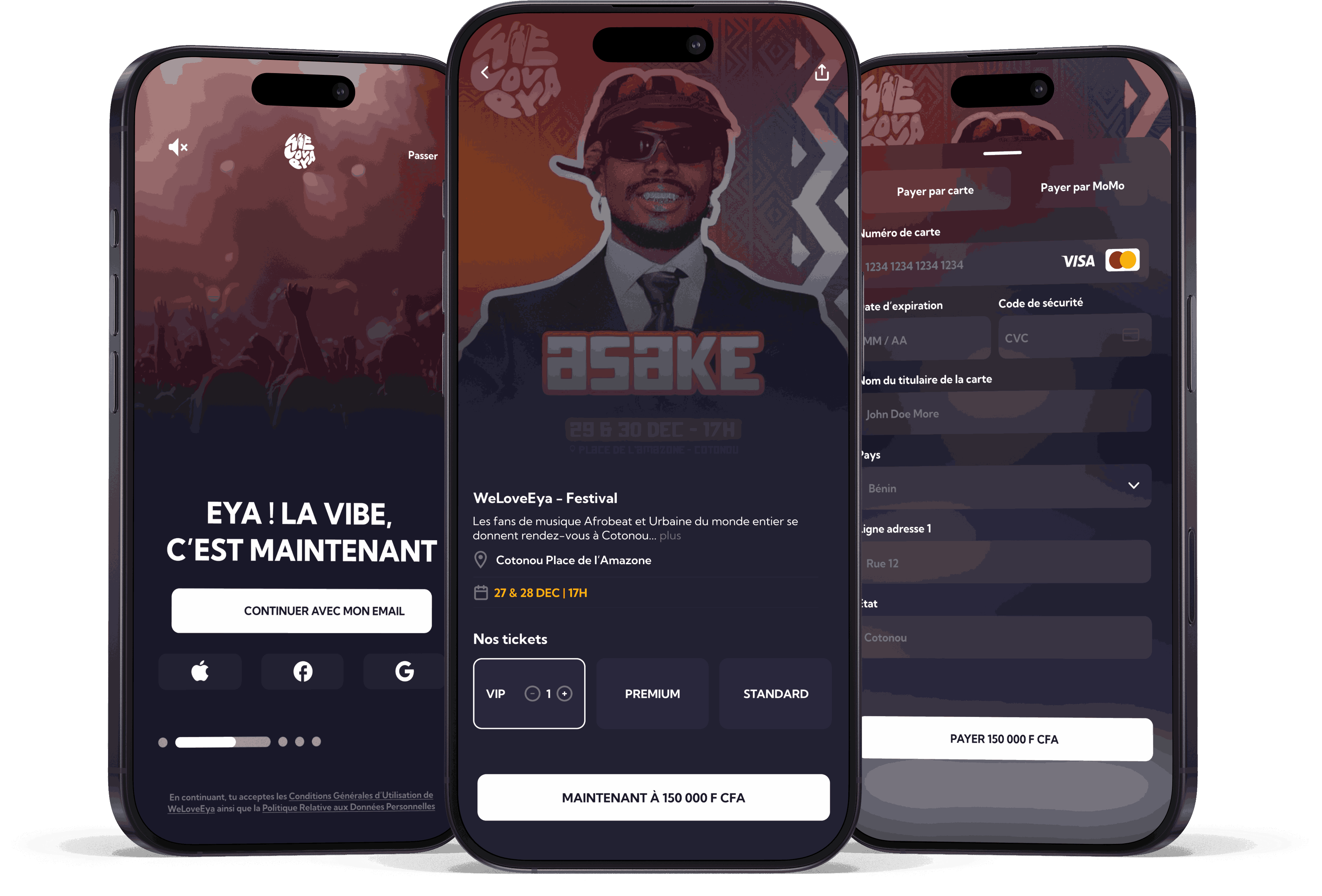 Aperçu de l’application mobile
